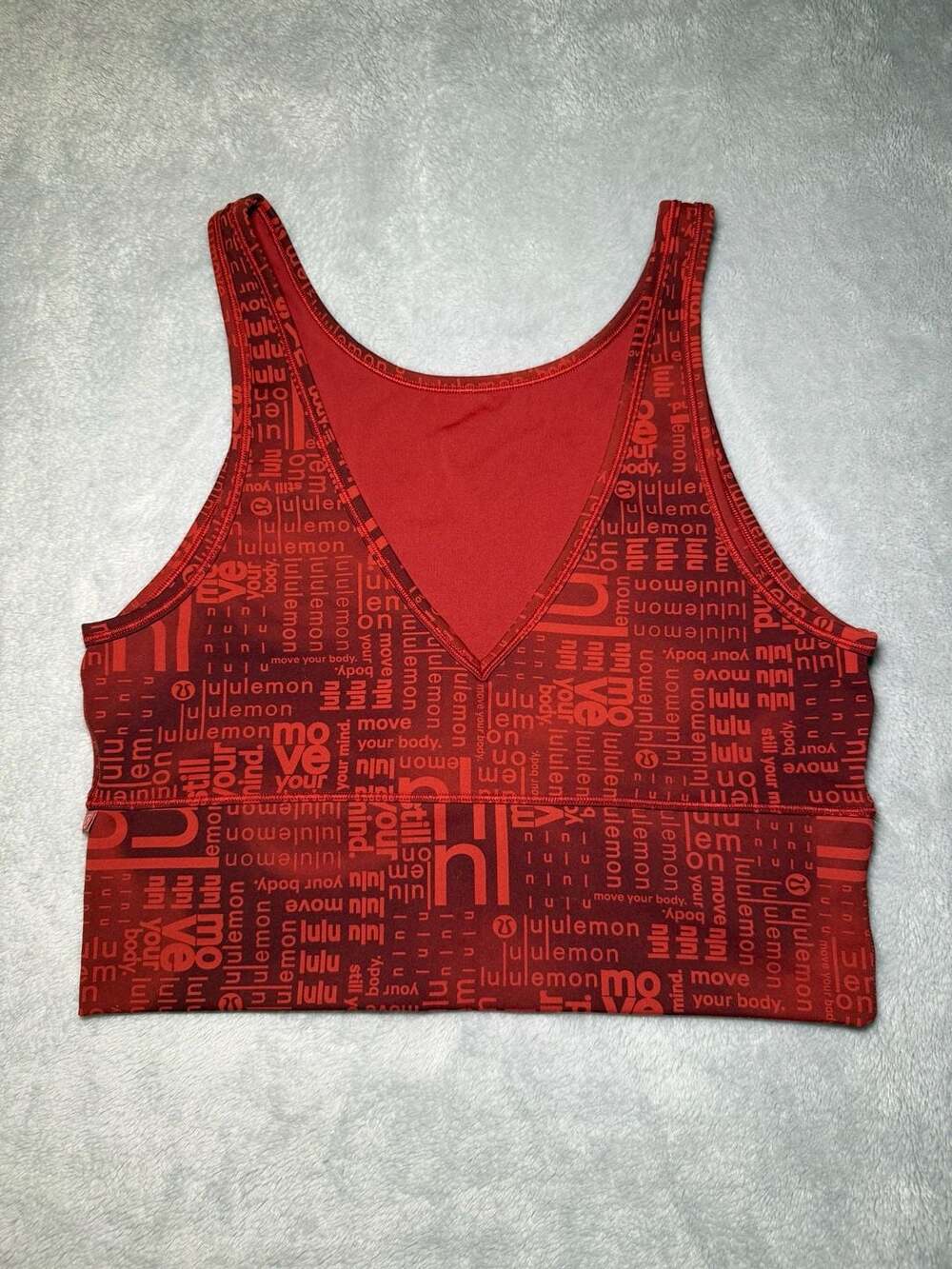 Lululemon Power Pivot Everlux Tank *Motif Ombre Red Size 10 Fitness Athletic